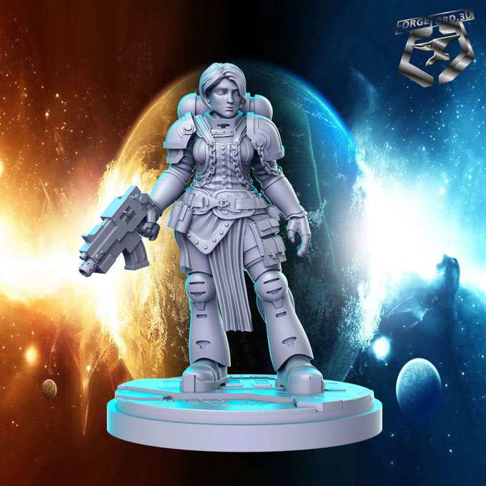 Sister of Battle-statue-75mm-RN-Estudio-figurines-fantasy-tabletop-RPG-3D-miniatures