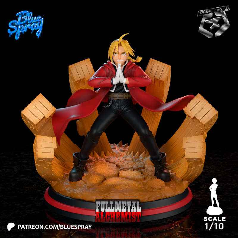 Edward Elrici-Blue-Spray--figurines-fantasy-tabletop-RPG-3D-miniatures