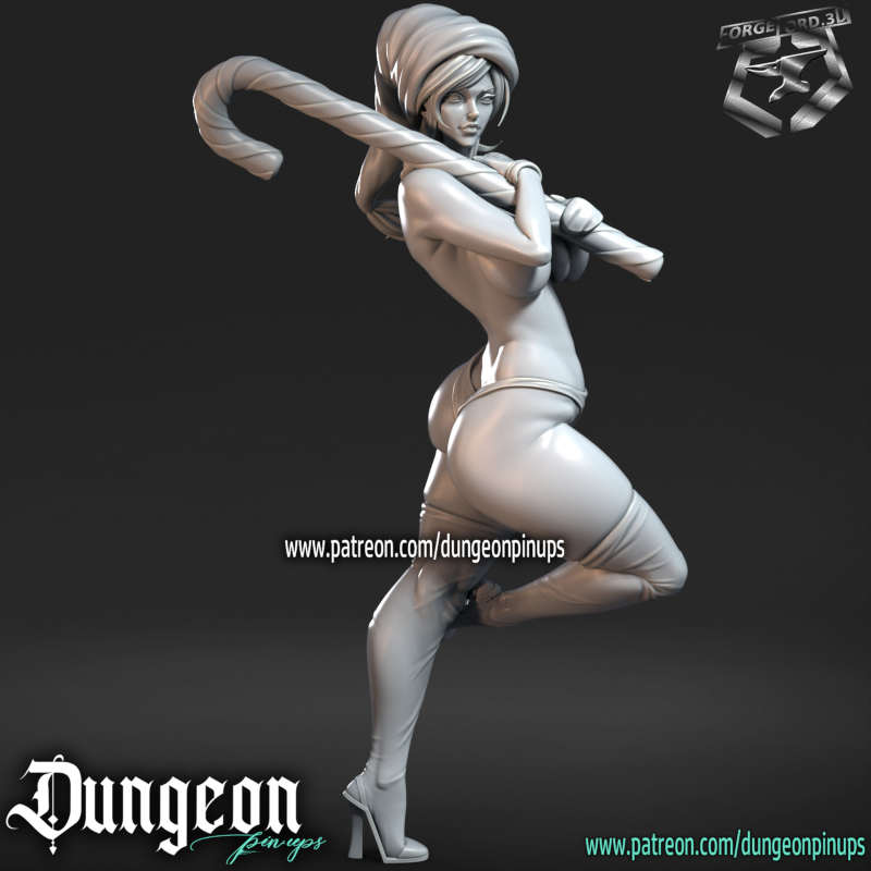 Ms Claus-statue-75mm-RN-Estudio-figurines-fantasy-tabletop-RPG-3D-miniatures