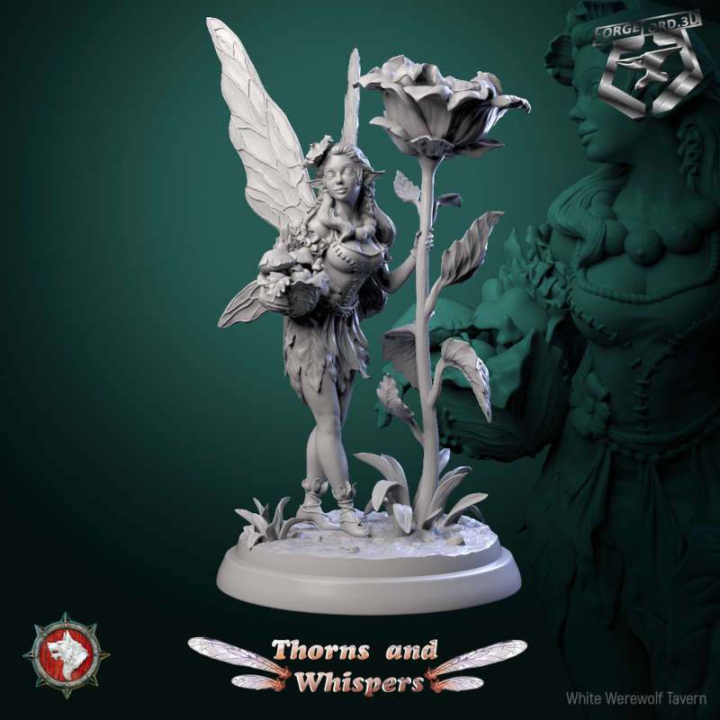 Blossomwing-statue-75mm-figurines-fantasy-tabletop-RPG-3D-miniatures-white-werewolf-tavern