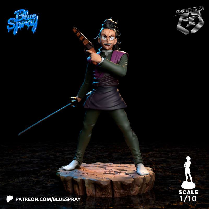 Genya Shinazugawa-Blue-Spray--figurines-fantasy-tabletop-RPG-3D-miniatures