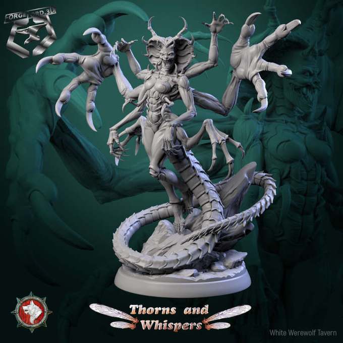 The Serpents Bloom-75mm-figurines-fantasy-tabletop-RPG-3D-miniatures-white-werewolf-tavern
