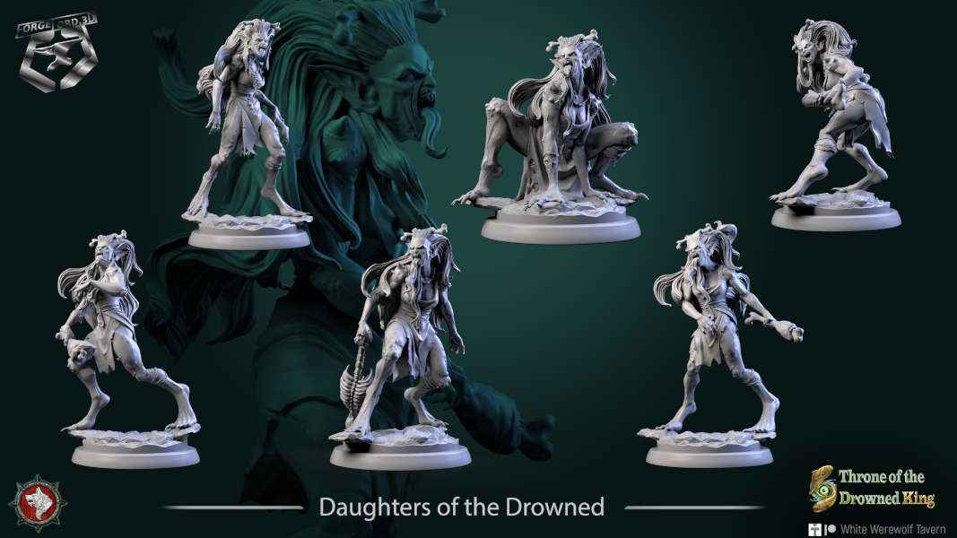 Daughters of the Drowned-set-32mm-figurines-fantasy-tabletop-RPG-3D-miniatures-white-werewolf-tavern