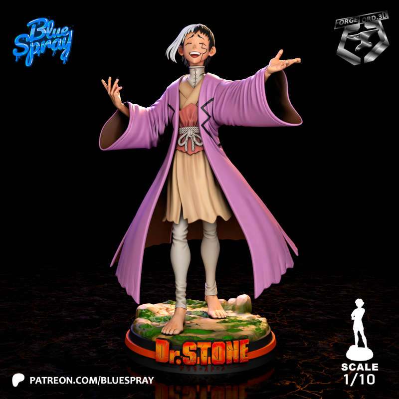 Gen Asagiri-Blue-Spray--figurines-fantasy-tabletop-RPG-3D-miniatures