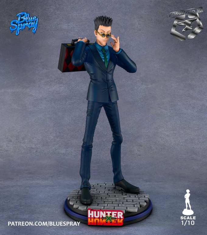 Leorio Paladiknight-Blue-Spray--figurines-fantasy-tabletop-RPG-3D-miniatures