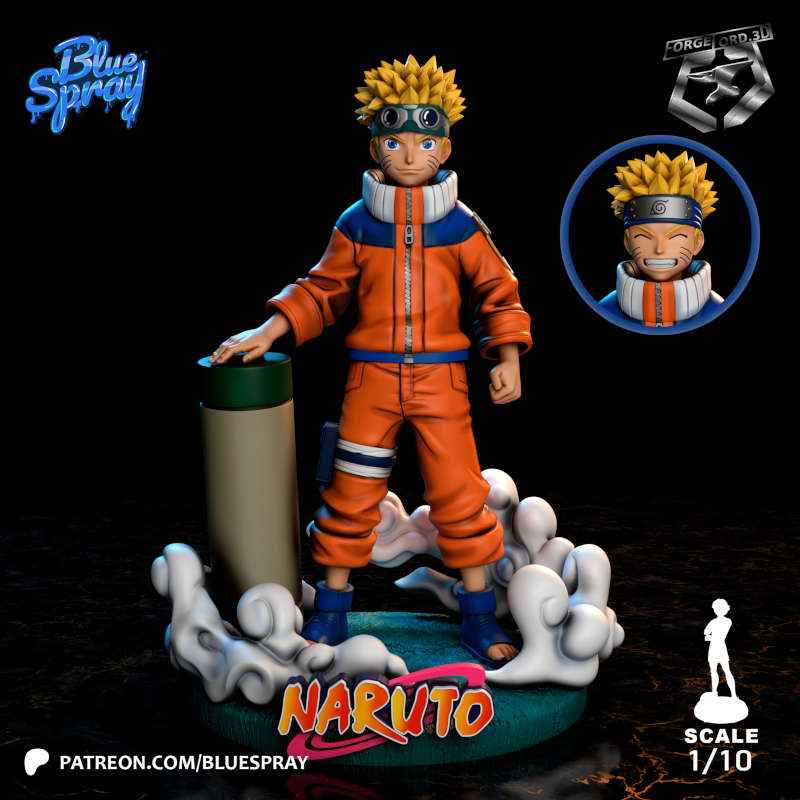 Naruto-Blue-Spray--figurines-fantasy-tabletop-RPG-3D-miniatures