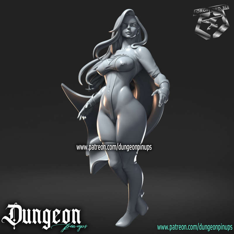 Superwoman nude-statue-75mm-RN-Estudio-figurines-fantasy-tabletop-RPG-3D-miniatures