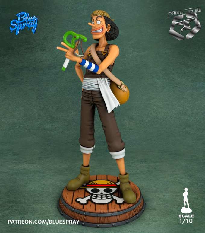 Ussop-Blue-Spray--figurines-fantasy-tabletop-RPG-3D-miniatures