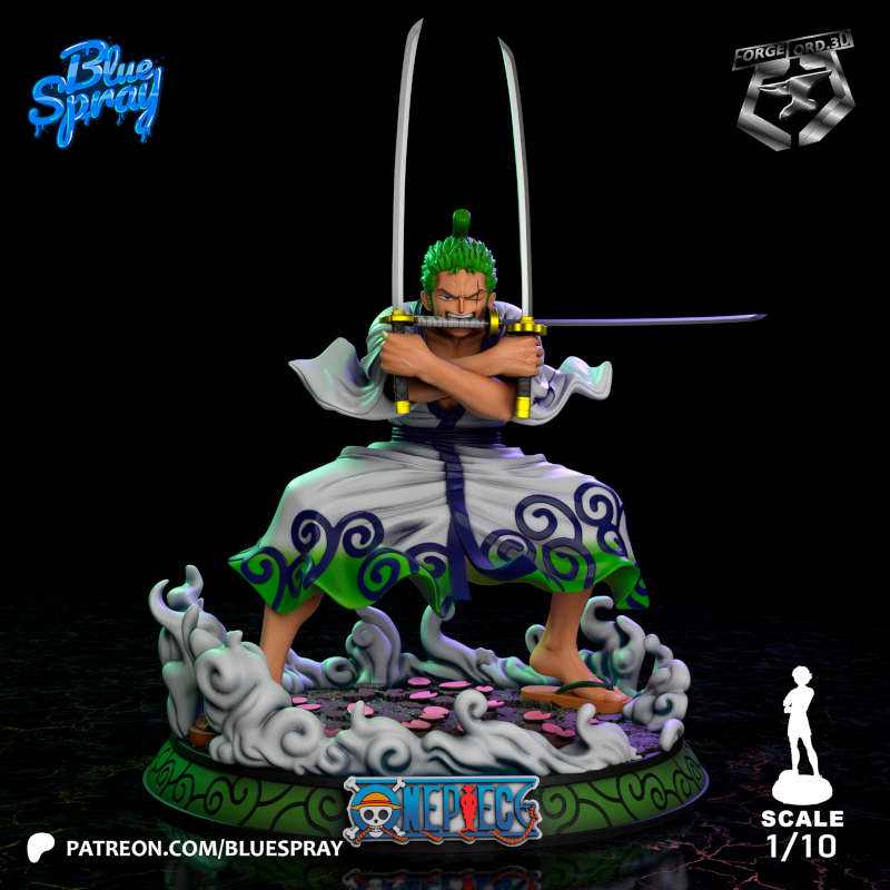 Zorojuro-Blue-Spray--figurines-fantasy-tabletop-RPG-3D-miniatures