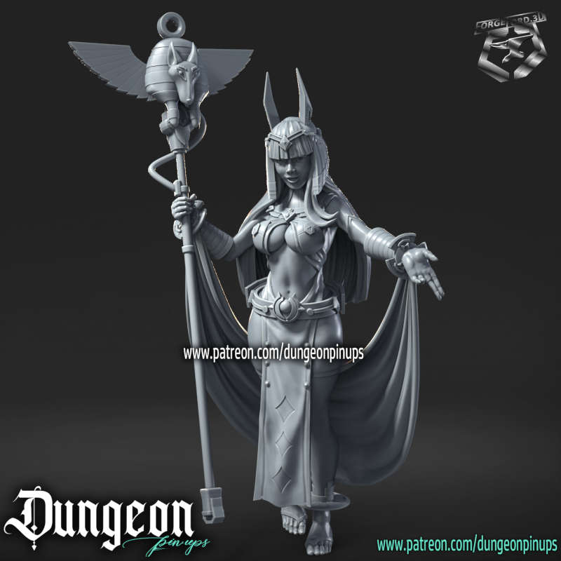 Ancient Times Priestress-statue-75mm-RN-Estudio-figurines-fantasy-tabletop-RPG-3D-miniatures