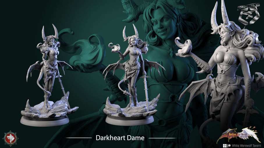 Darkheart_Dame-statue-75mm-figurines-fantasy-tabletop-RPG-3D-miniatures-white-werewolf-tavern