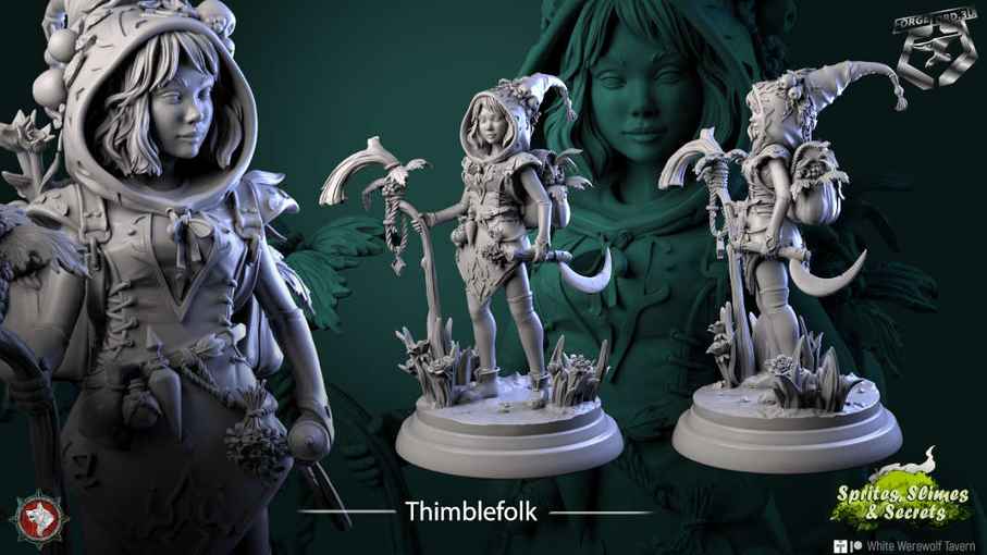 Thimblefolk-statue-75mm-figurines-fantasy-tabletop-RPG-3D-miniatures-white-werewolf-tavern