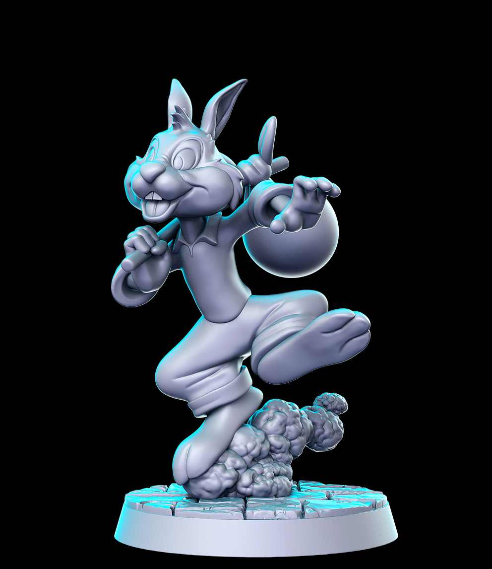 Brer Rabbit-RN-Estudio--figurines-fantasy-tabletop-RPG-3D-miniatures