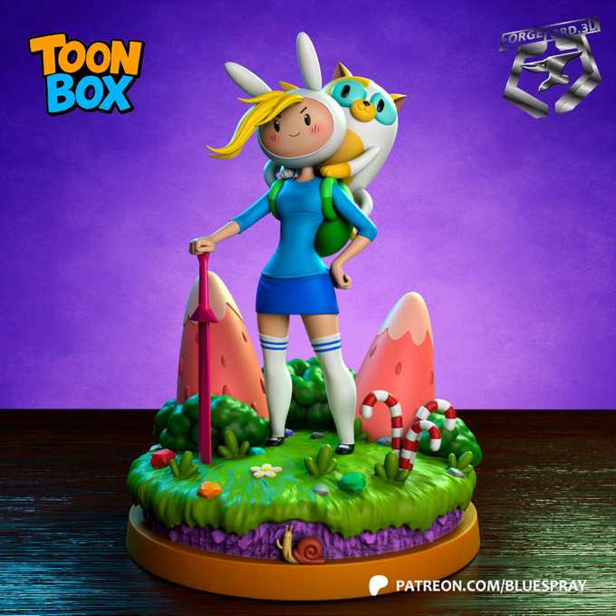 Fionna Campbell-Blue-Spray--figurines-fantasy-tabletop-RPG-3D-miniatures