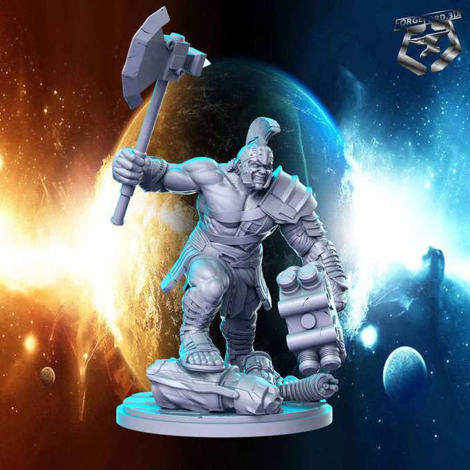 Hulk Gladiator pose 1-statue-75mm-RN-Estudio-figurines-fantasy-tabletop-RPG-3D-miniatures