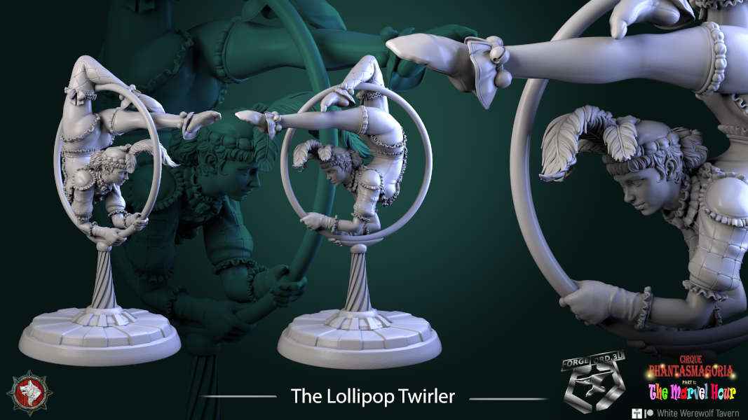 The Lollipop Twirler-statue-75mm-figurines-fantasy-tabletop-RPG-3D-miniatures-white-werewolf-tavern