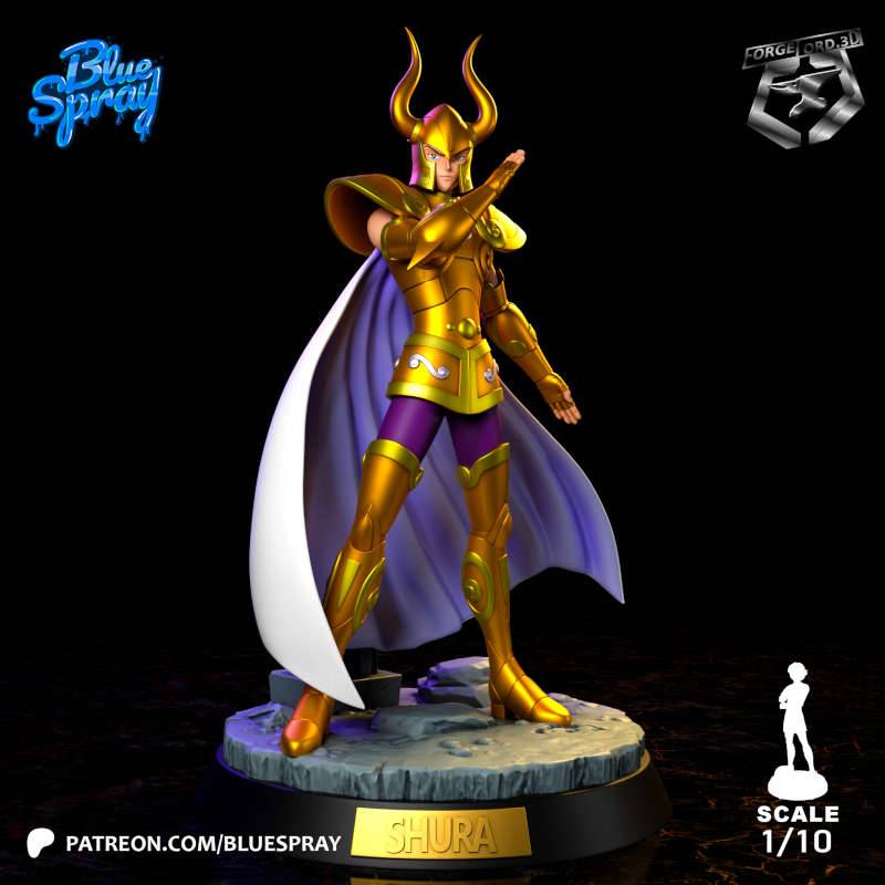 Capricorn Shura-Blue-Spray--figurines-fantasy-tabletop-RPG-3D-miniatures