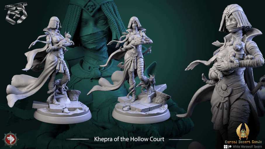 Khepra of the Hollow Court-statue-75mm-figurines-fantasy-tabletop-RPG-3D-miniatures-white-werewolf-tavern
