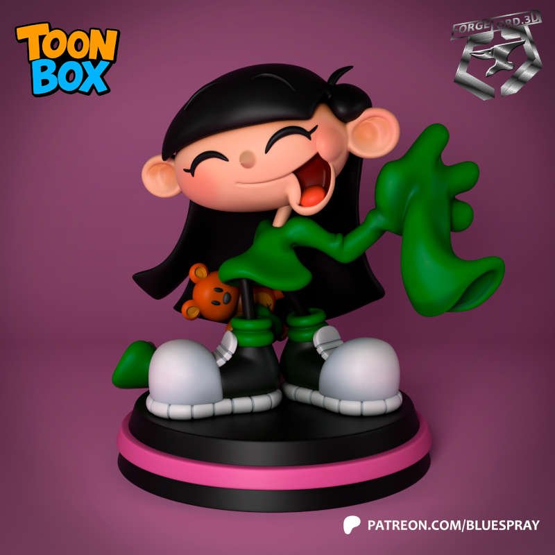 numbuh 3-Blue-Spray--figurines-fantasy-tabletop-RPG-3D-miniatures