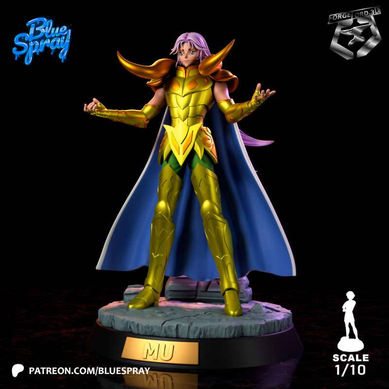Aries Mu-Blue-Spray--figurines-fantasy-tabletop-RPG-3D-miniatures