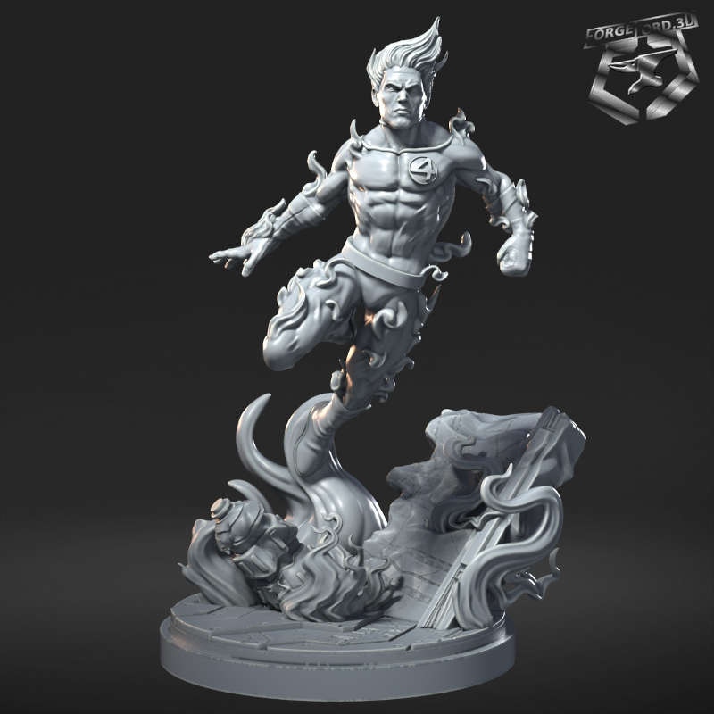 Human Torch-statue-75mm-RN-Estudio-figurines-fantasy-tabletop-RPG-3D-miniatures