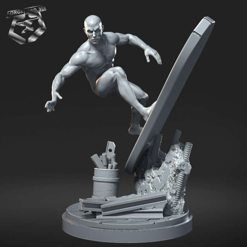 Silver Surfer-statue-75mm-RN-Estudio-figurines-fantasy-tabletop-RPG-3D-miniatures