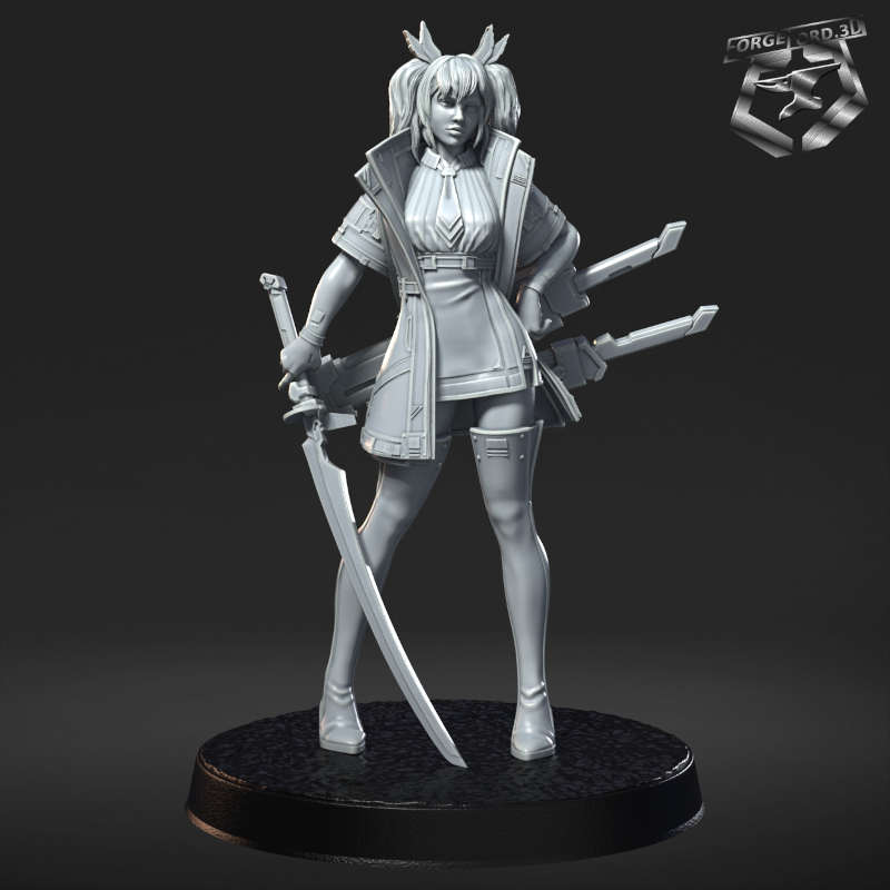Aria Kuroblade-RN-Estudio--figurines-fantasy-tabletop-RPG-3D-miniatures