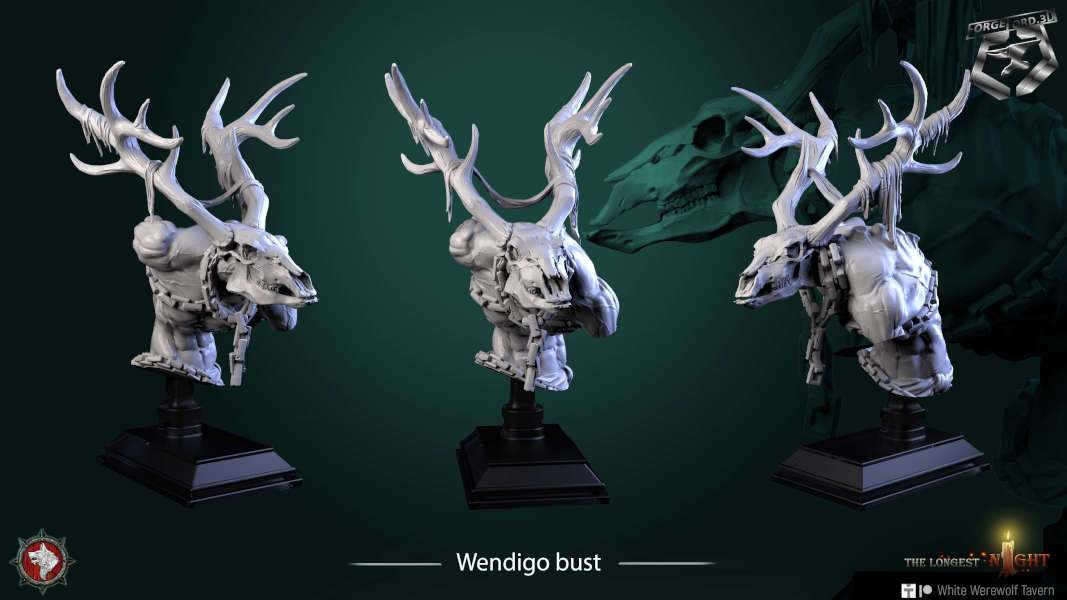 Wendigo-bust-75mm-figurines-fantasy-tabletop-RPG-3D-miniatures-white-werewolf-tavern