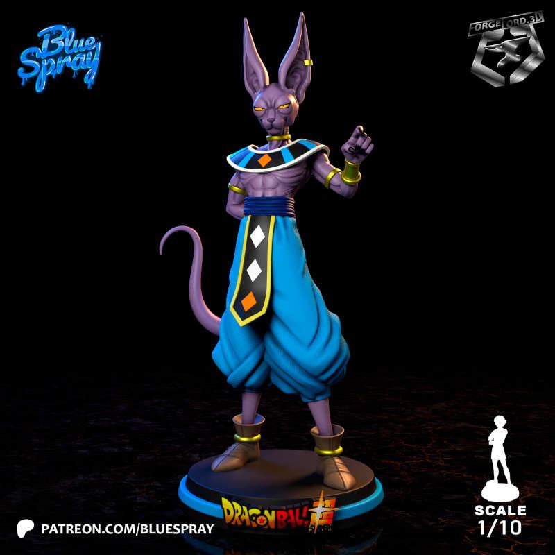 Beerus-Blue -Spray--figurines-fantasy-tabletop-RPG-3D-miniatures