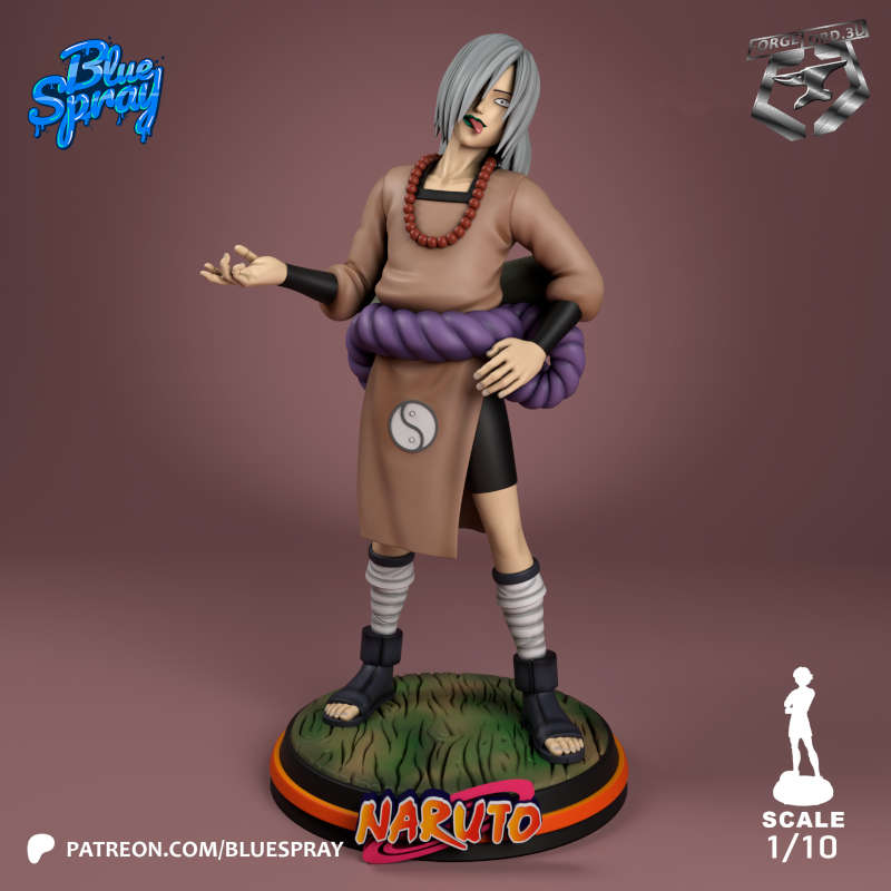 Sakon & Ukon-Blue-Spray--figurines-fantasy-tabletop-RPG-3D-miniatures