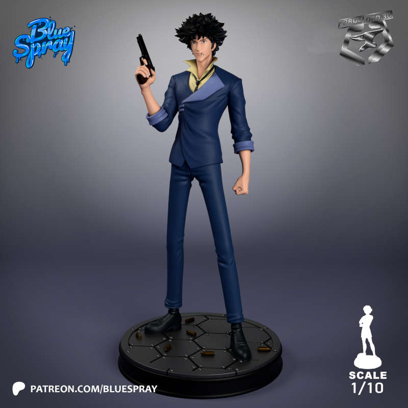 Spike Spiegel-Blue-Spray--figurines-fantasy-tabletop-RPG-3D-miniatures