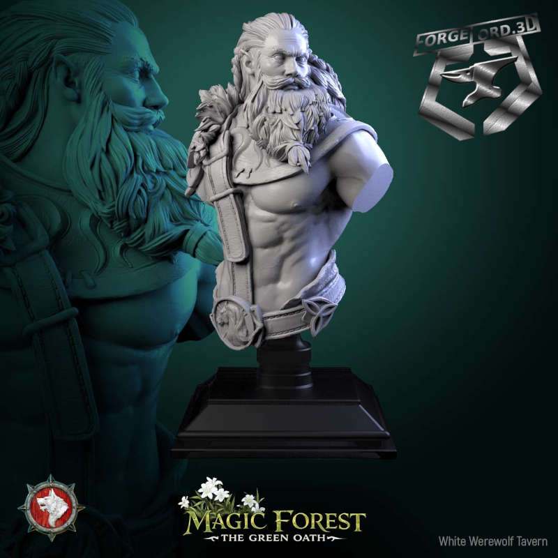 Centaur Warrior-bust-75mm-figurines-fantasy-tabletop-RPG-3D-miniatures-white-werewolf-tavern