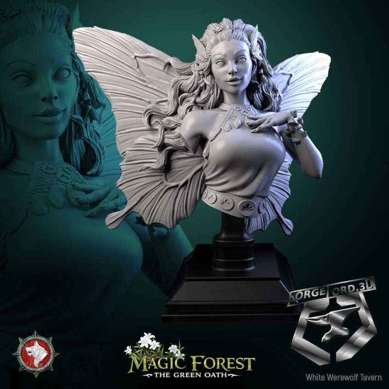 Fairy-bust-75mm-figurines-fantasy-tabletop-RPG-3D-miniatures-white-werewolf-tavern