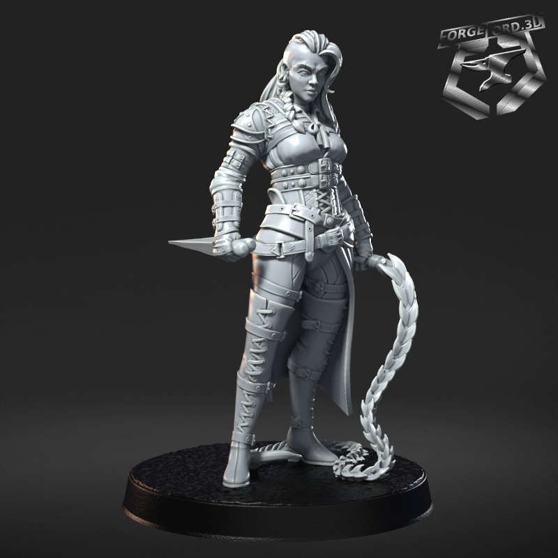 Kaela Steelshadow-RN-Estudio--figurines-fantasy-tabletop-RPG-3D-miniatures