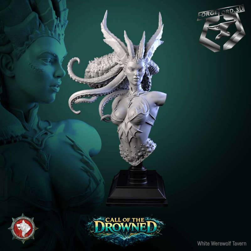 The Drowned Mother-bust-75mm-figurines-fantasy-tabletop-RPG-3D-miniatures-white-werewolf-tavern