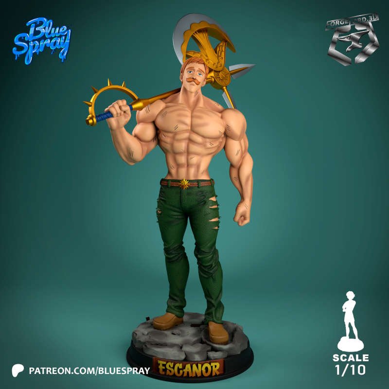 Escanor-Blue-Spray--figurines-fantasy-tabletop-RPG-3D-miniatures