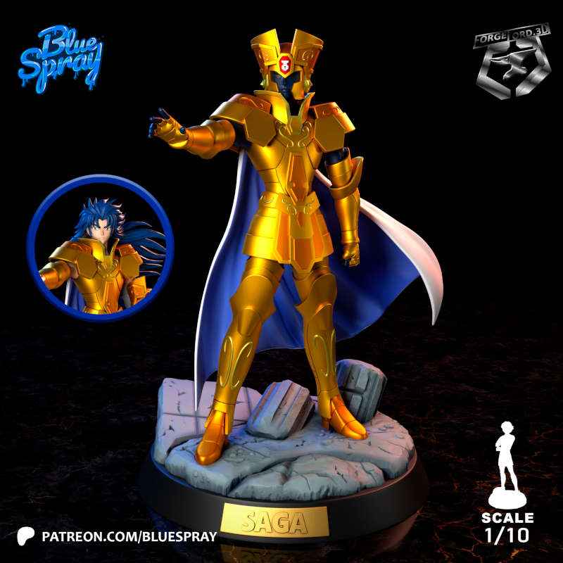 Gemini Saga-Blue-Spray--figurines-fantasy-tabletop-RPG-3D-miniatures