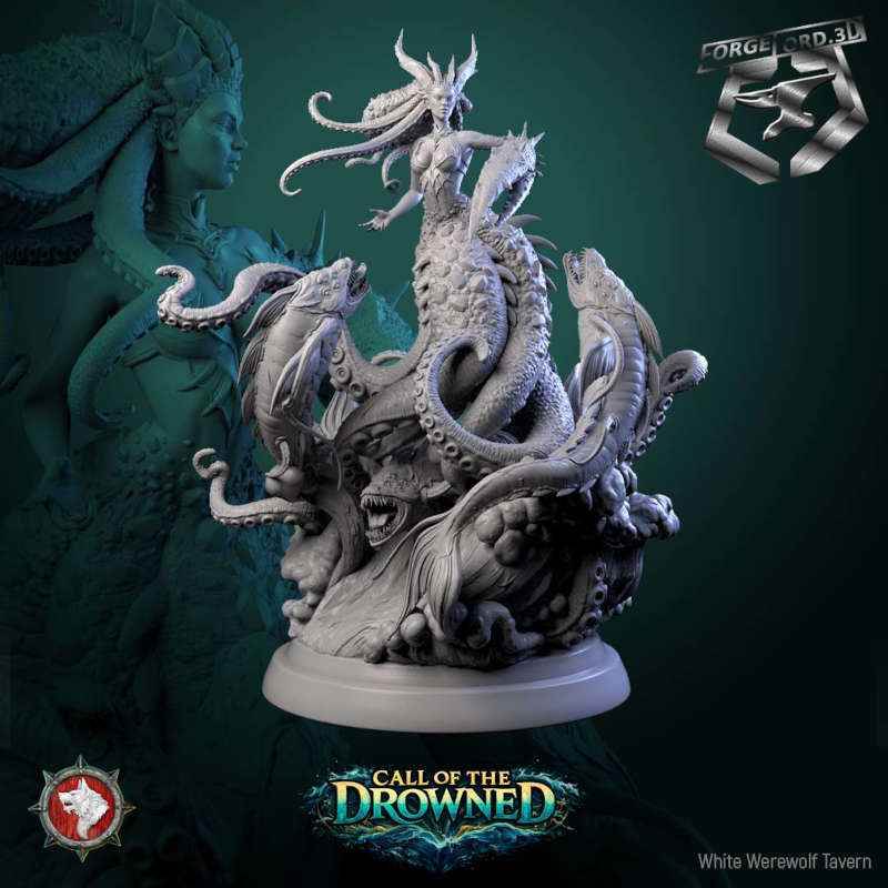 The Drowned Mother-statue-75mm-figurines-fantasy-tabletop-RPG-3D-miniatures-white-werewolf-tavern