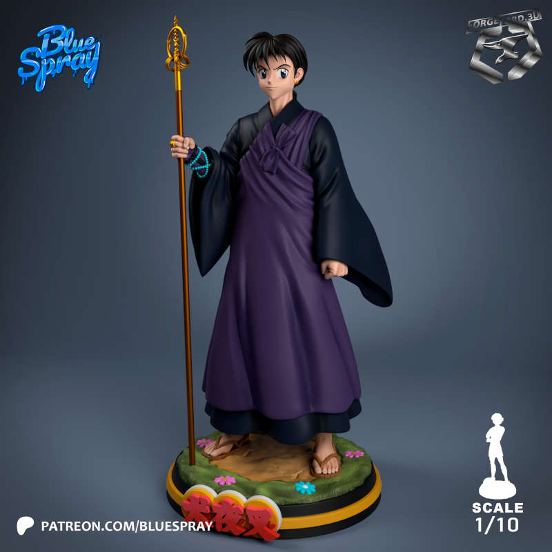 Miroku-Blue-Spray--figurines-fantasy-tabletop-RPG-3D-miniatures