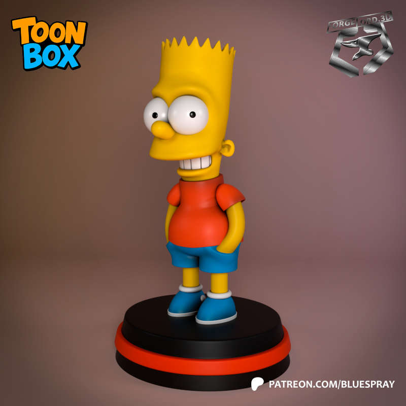 Bart Simpson-Blue-Spray--figurines-fantasy-tabletop-RPG-3D-miniatures