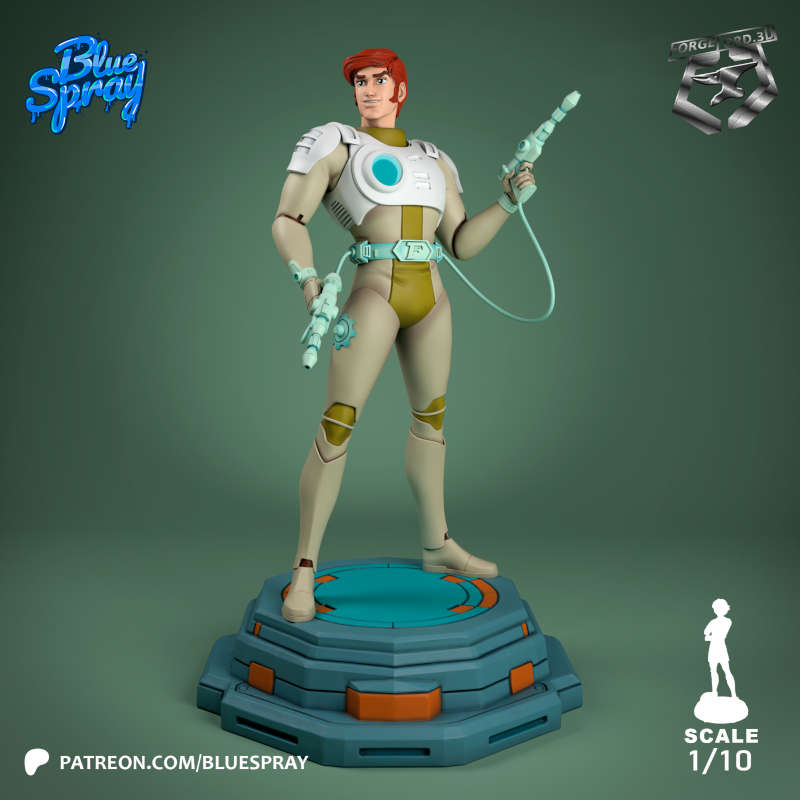 Curtis Newton-Blue-Spray--figurines-fantasy-tabletop-RPG-3D-miniatures