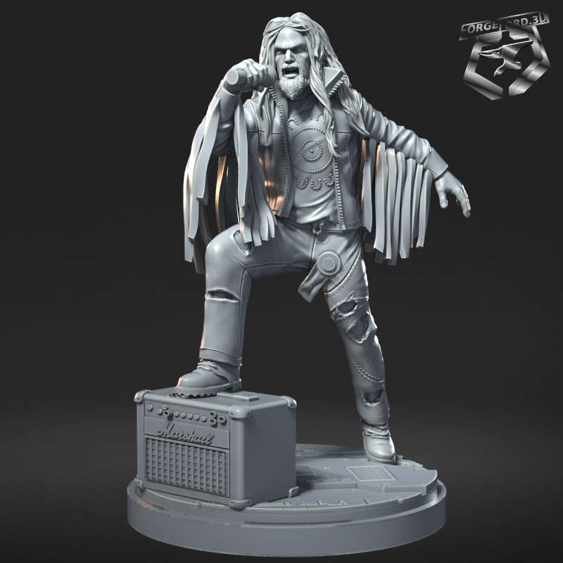 Rob Zombie-statue-75mm-RN-Estudio-figurines-fantasy-tabletop-RPG-3D-miniatures