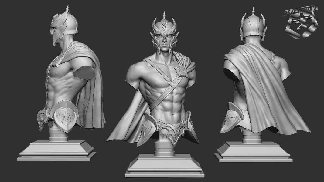 The Pale Messenger-bust-75mm-figurines-fantasy-tabletop-RPG-3D-miniatures-white-werewolf-tavern