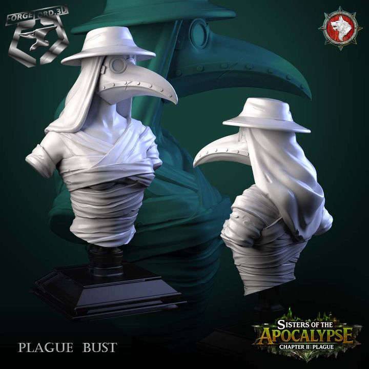 Plague-bust-75mm-figurines-fantasy-tabletop-RPG-3D-miniatures-white-werewolf-tavern