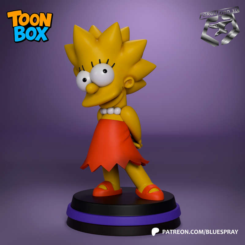 Lisa Simpson-Blue-Spray--figurines-fantasy-tabletop-RPG-3D-miniatures