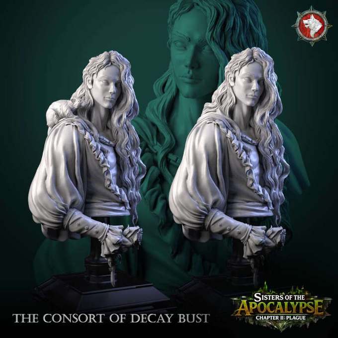 The_Consort_of_Decay-bust-75mm-figurines-fantasy-tabletop-RPG-3D-miniatures-white-werewolf-tavern