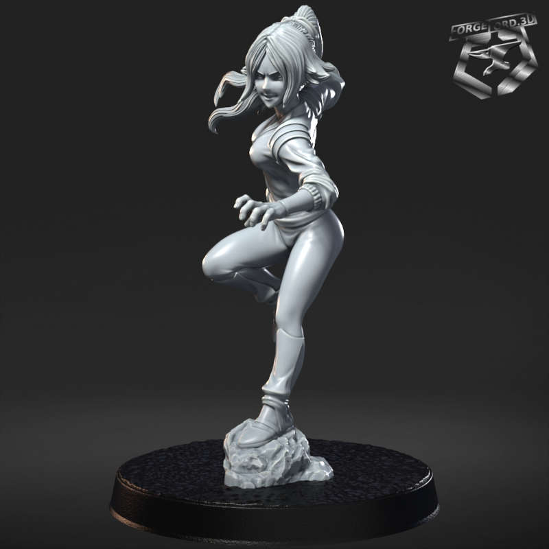 Yoruichi-statue-75mm-RN-Estudio-figurines-fantasy-tabletop-RPG-3D-miniatures