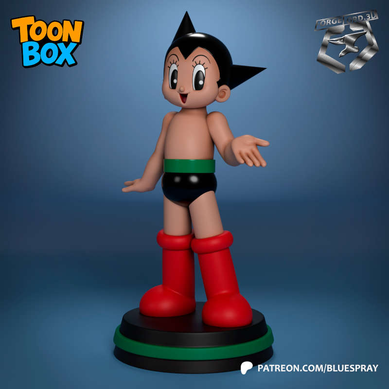 Astro Boy-Blue-Spray--figurines-fantasy-tabletop-RPG-3D-miniatures