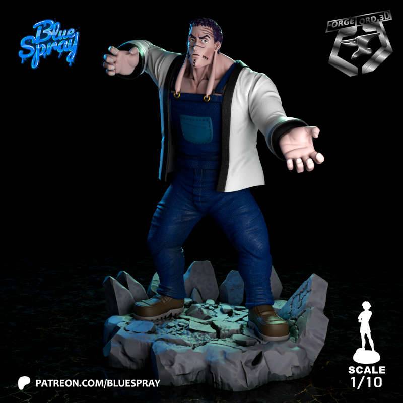 Franklin Bordeau-Blue-Spray--figurines-fantasy-tabletop-RPG-3D-miniatures