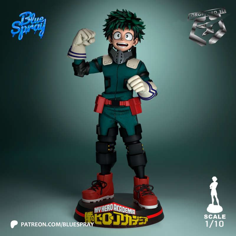 Izuku Midoriya-Blue-Spray--figurines-fantasy-tabletop-RPG-3D-miniatures